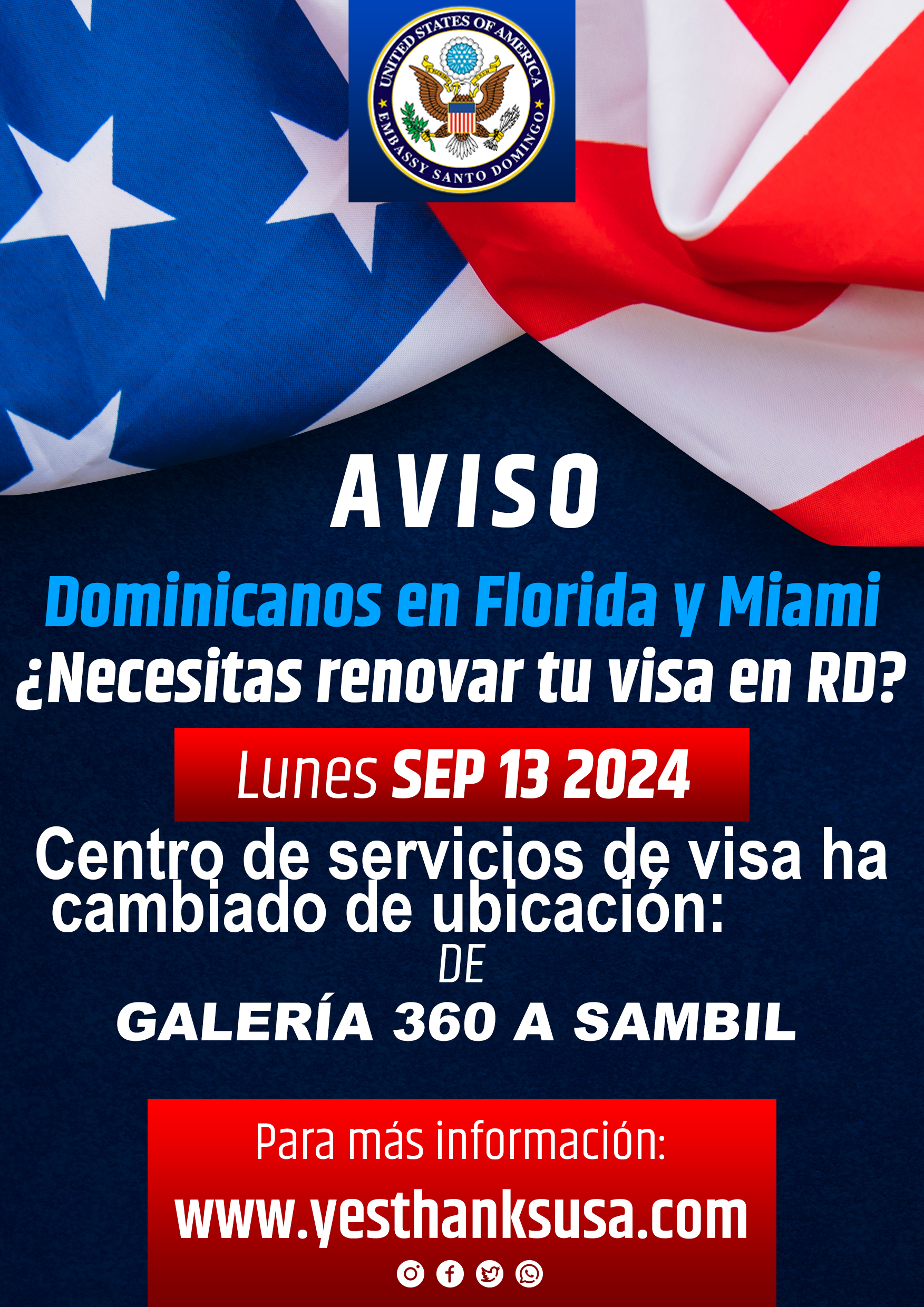 ¿Vives en Florida o Miami y necesitas renovar tu visa en RD?